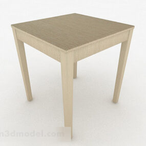 हल्के भूरे रंग की डाइनिंग टेबल 3डी मॉडल