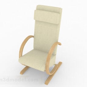 Light Brown Lounge Chair Furniture 3d model