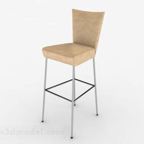 Light Brown Minimalist Bar Chair 3d model