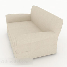 Light Brown Minimalist Casual Single Sofa 3d model