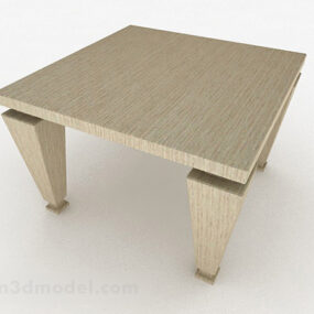 Table basse minimaliste marron clair modèle 3D