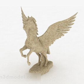 3d модель коня з крилами Пегаса