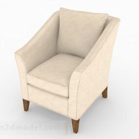 Bruin eenpersoonsbank meubelontwerp 3D-model