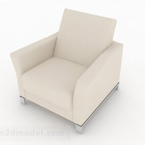 Light Brown Single Sofa 3d model