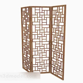 Brown Square Hollow Pattern Decorative 3d model