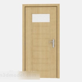 Light Color Solid Wood Door 3d model