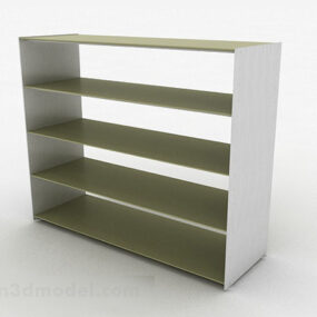 Green Multi-layer Office File Shelf 3d model