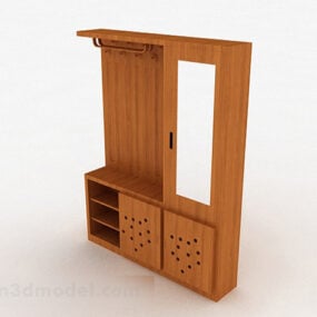 3d модель гардеробних меблів кольору дерева