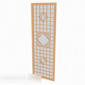 Schermo per intaglio quadrato in legno chiaro Modello 3d