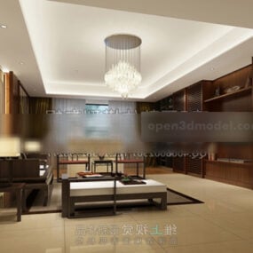 Modern Ceiling Living Room Interior 3d model