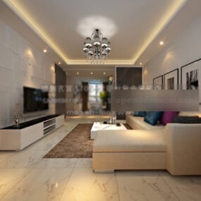 Living Room Design V6 Interior 3d model