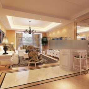 Living Room Modern Decor Interior 3d model