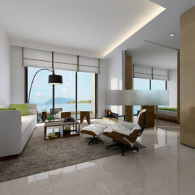 Oturma Odası Modern Stil İç Mekan 3d modeli