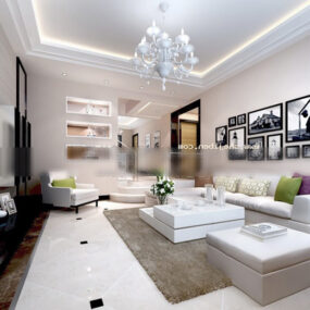 Living Room Design V7 Interior 3d model