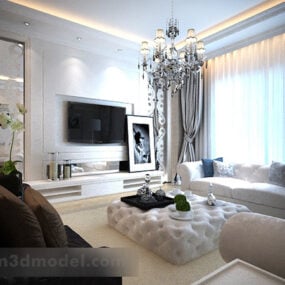 Living Room Partition Decor Interior 3d model