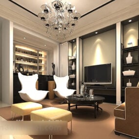 Living Room Wine Cooler Interior 3d model
