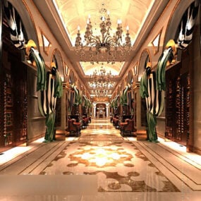 Luxury Bar Club Interior 3d model