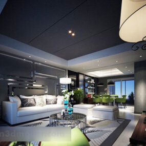 Mashup Living Room Interior 3d model