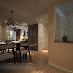 Mediterranean Family Restaurant Interior 3d model