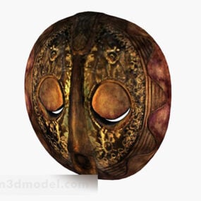 Máscara de talla de metal modelo 3d