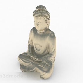 פסל מתכת בודהה דגם תלת מימד