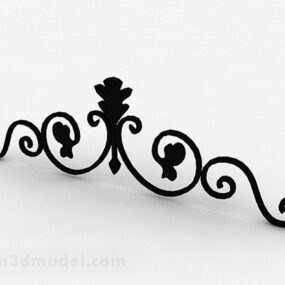 Modelo 3d de flor de ferro forjado de metal