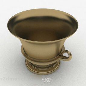 Metal Yellow Cup 3d model