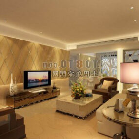Modern Chinese Style Living Room 3d model