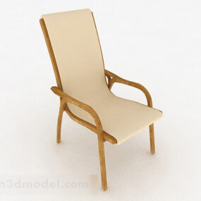 Moderne beige houten huisstoel 3D-model