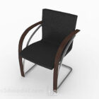 Chaise moderne en cuir noir pour la maison