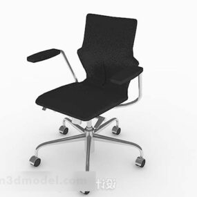 Modern Black Leisure Chair 3d model