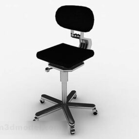 Modern Black Metal Bar Chair 3d model