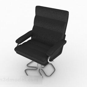 Moderne svart arbeidsstol 3d-modell