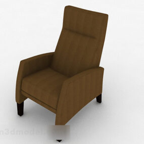 Modern brown fabric home chair 3d model