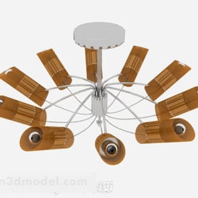 Moderne woonkamer ronde kroonluchter 3D-model