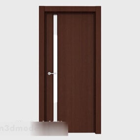 Mô hình 3d cửa phòng màu nâu hiện đại