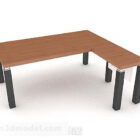 Moderni ruskea yksinkertainen puinen työpöytä