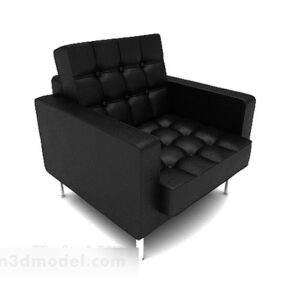 Moderne Casual Black Single Sofa 3d-model