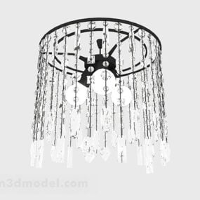 水晶珠帘吊灯3d模型