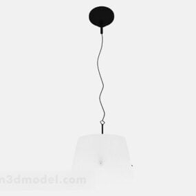 현대 원통형 단일 흰색 샹들리에 3d 모델