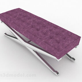 Modern Fashion Purple Footstool Sofa 3d model
