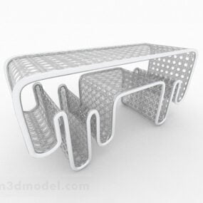 مد مدرن مدل چهارپایه سفید Ing مدل سه بعدی