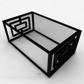 3д модель современной домашней стеклянной мебели для чайного столика