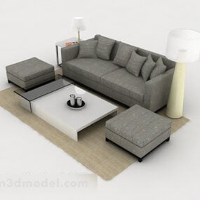 نموذج أريكة رمادية للمنزل الحديث ثلاثي الأبعاد