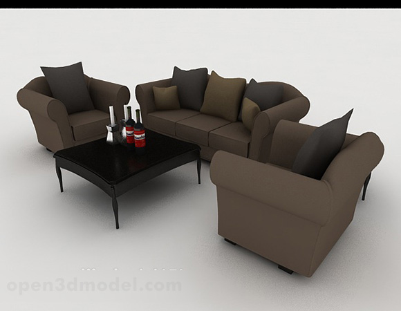 Modern Home Simple Dark Gray Sofa