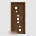 Nowoczesne, proste drzwi z litego drewna