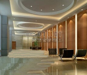 Modern Hotel Lobby Interior 3d model