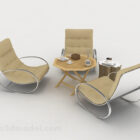 Table et chaise minimalistes de loisirs modernes