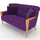 Moderni violetti kaksinkertainen sohva