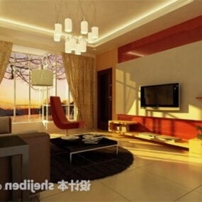 Modern Living Room Apartment 3d model